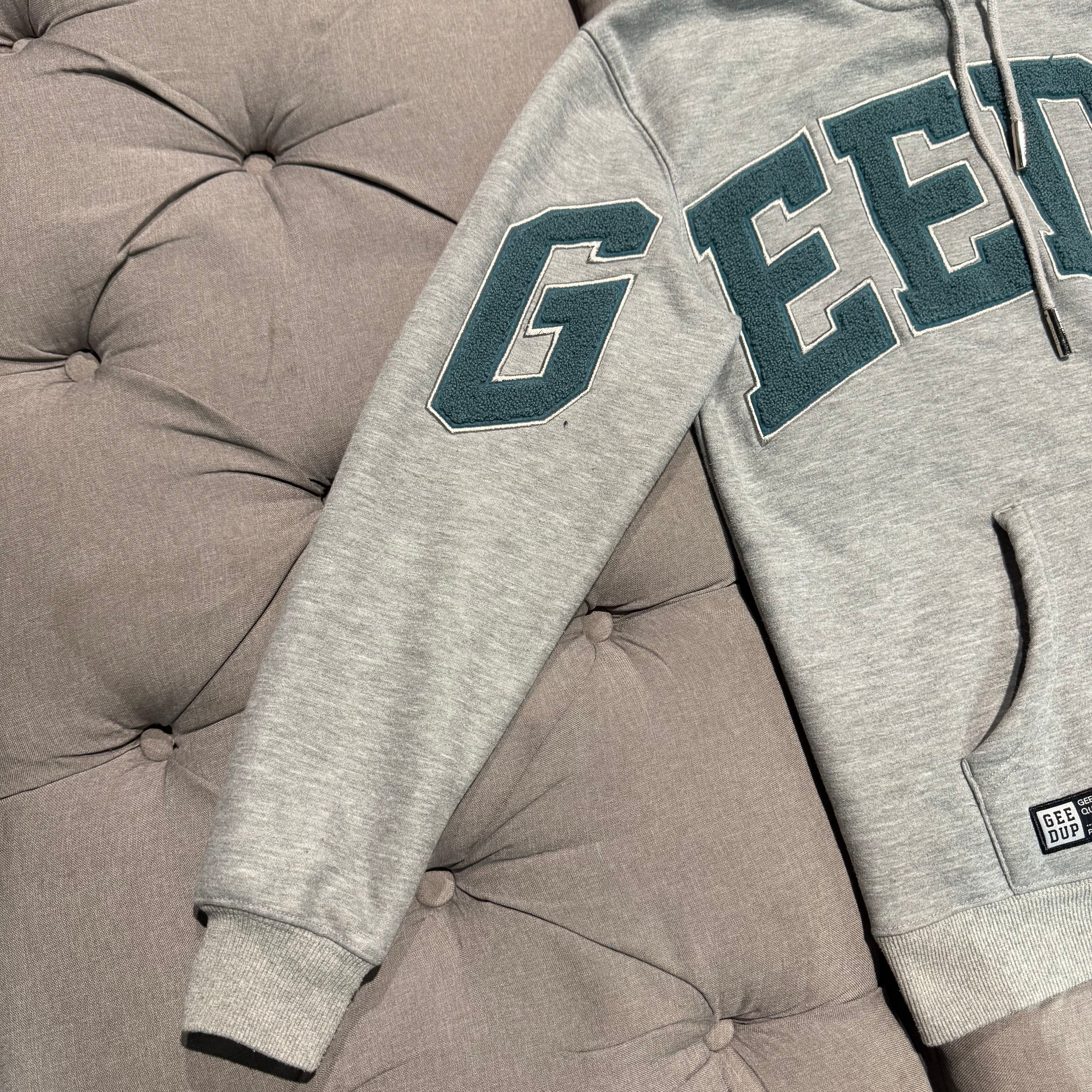 Geedup Team Logo Hoodie 'Grey Aqua Green' (Second hand)