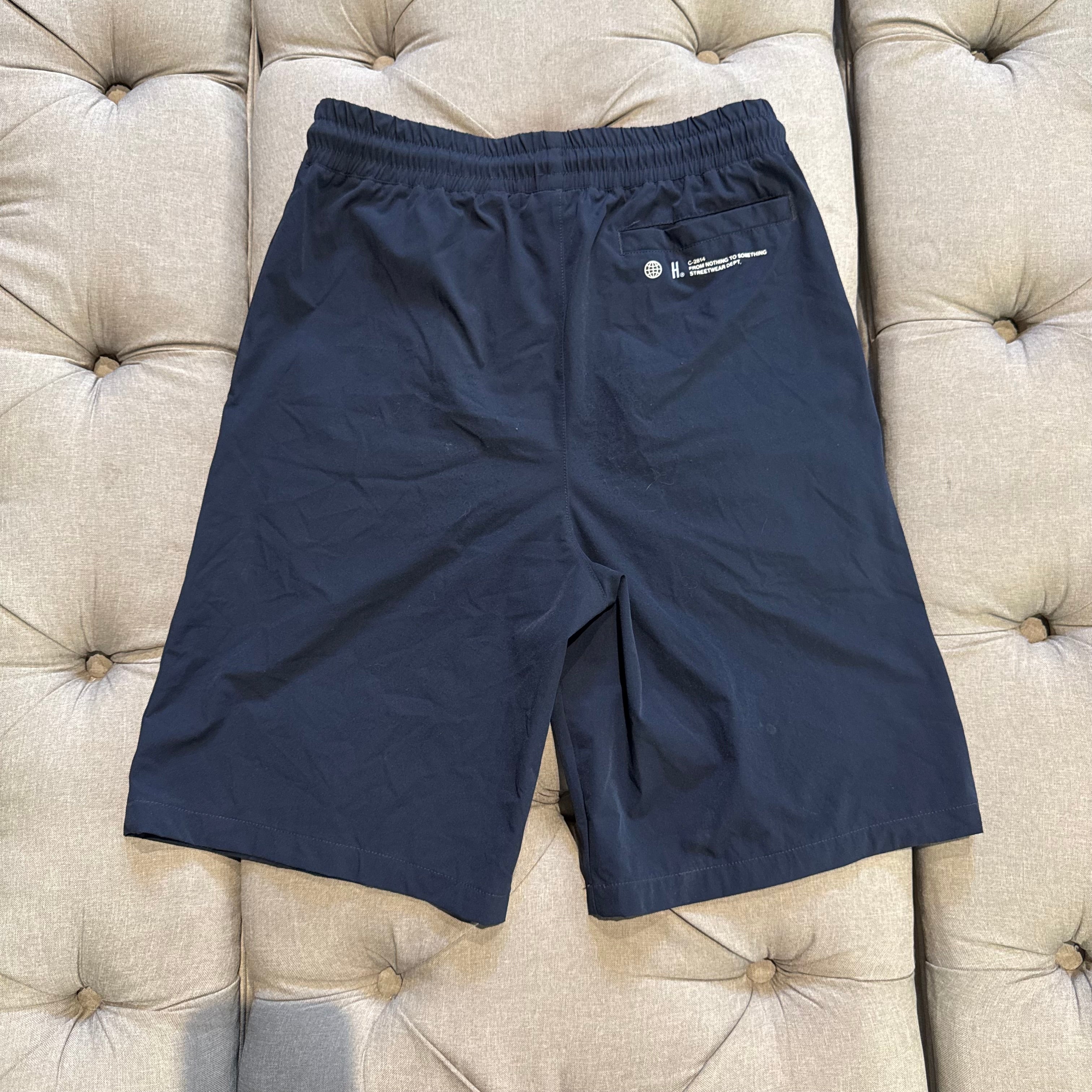 Hoodrich Grey Script Shorts 'Navy' (Second hand)