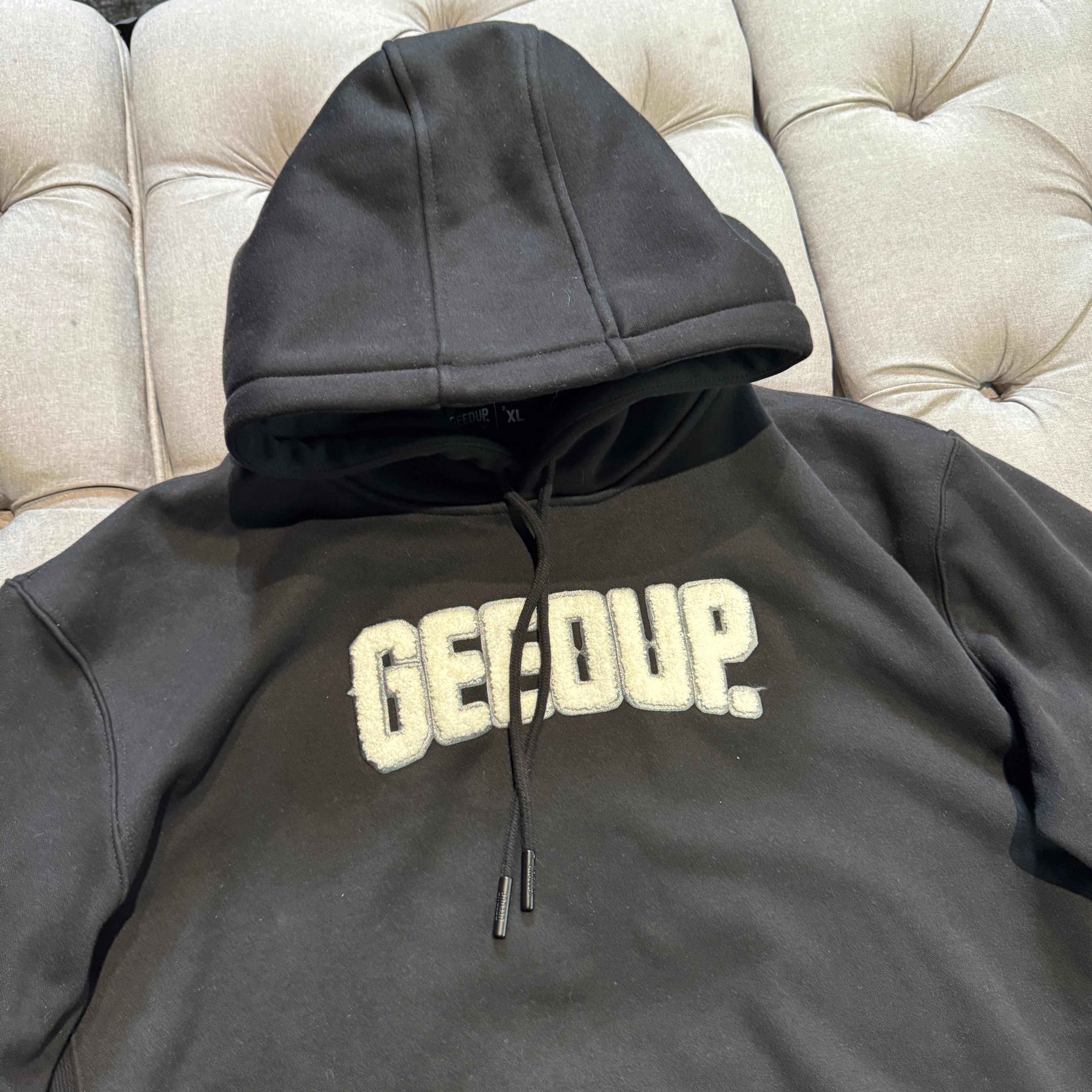 Geedup Play For Keeps Hoodie 'Black White' (Second hand)
