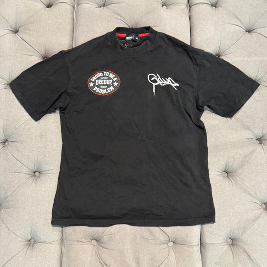 Geedup Proud To Be A Problem T-shirt 'Black Red' (Second hand)
