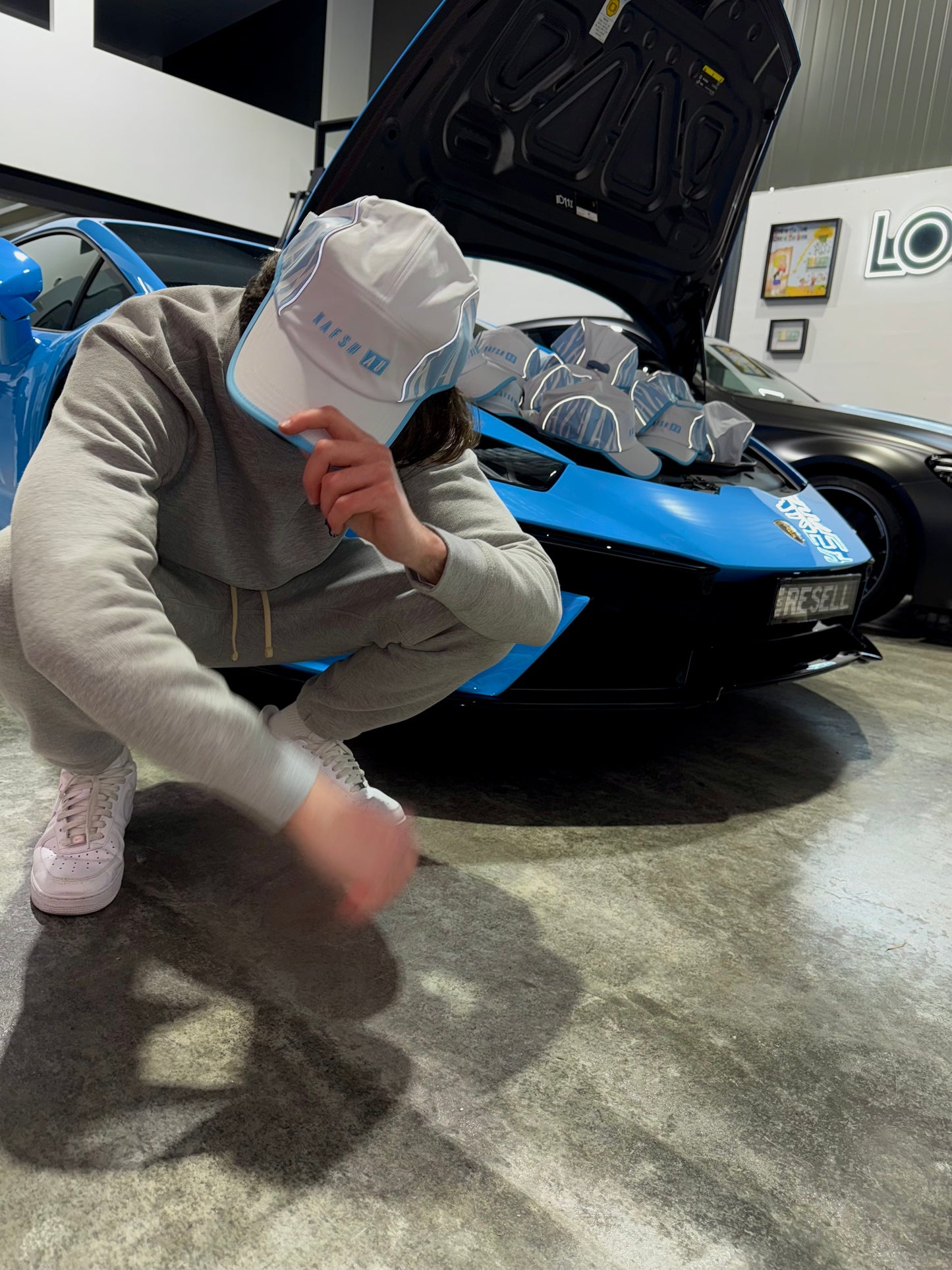 THE KAFSH HAT 'BABY BLUE/WHITE/REFLECTIVE'