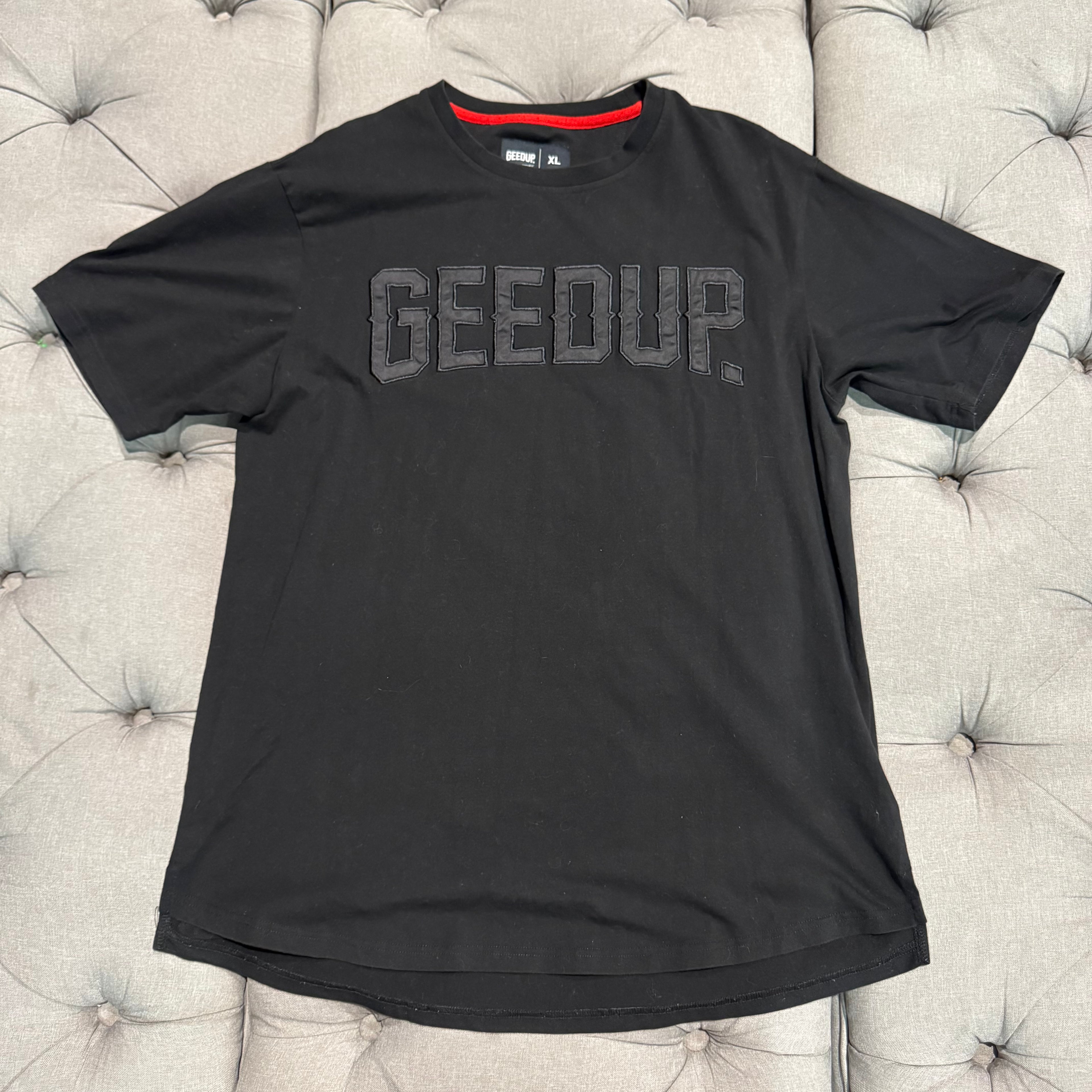 Geedup Satin Team Logo T-Shirt 'Blackout' (Second hand)