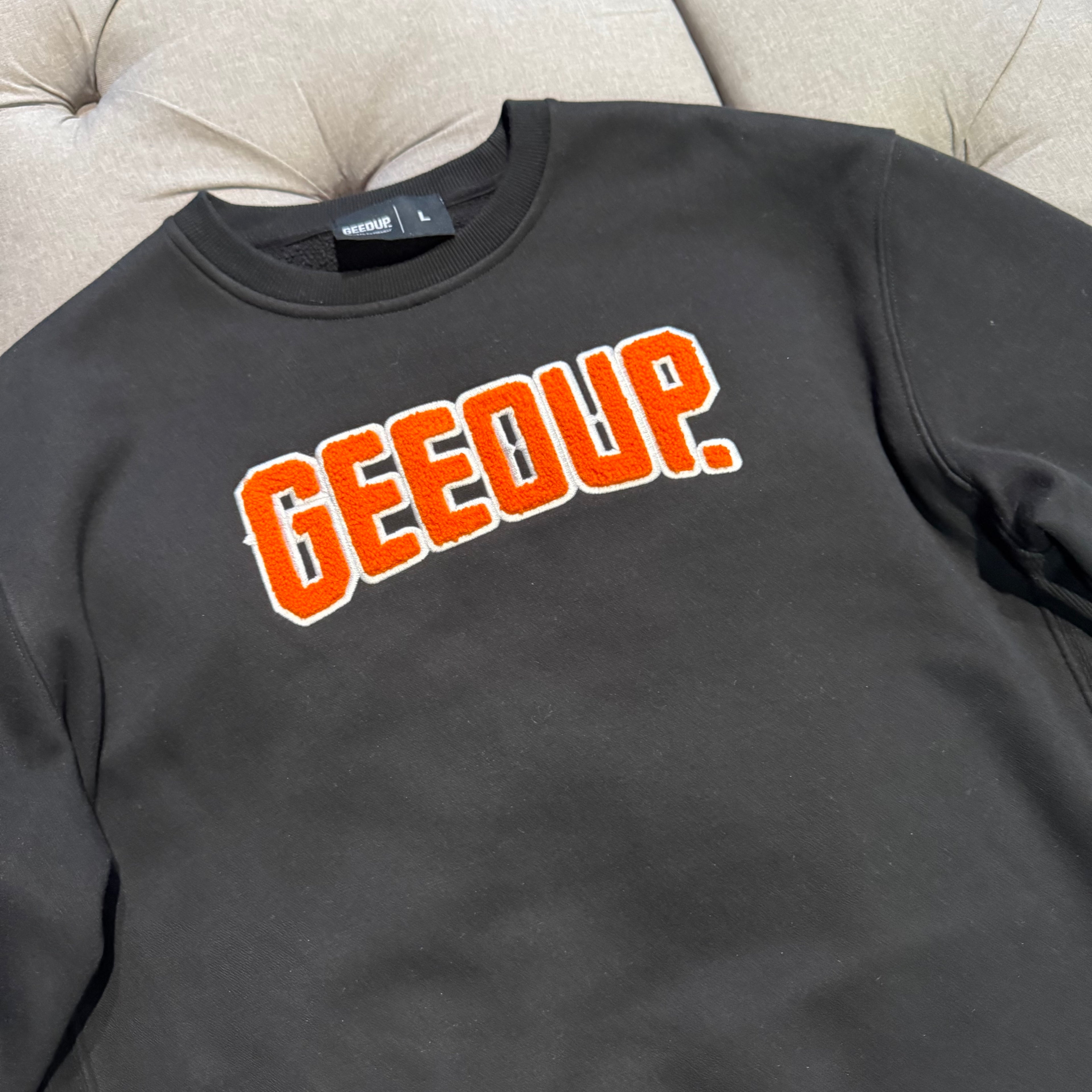 Geedup Play For Keeps Crewneck 'Black Orange' (Unreleased) (Second hand)