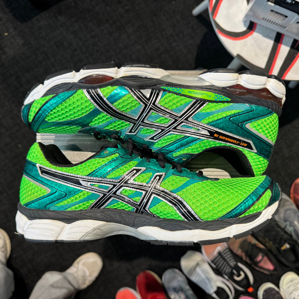 Asics Gel Cumulus 16 (2014) 'Flash Green Black Flash Orange' (Second hand)