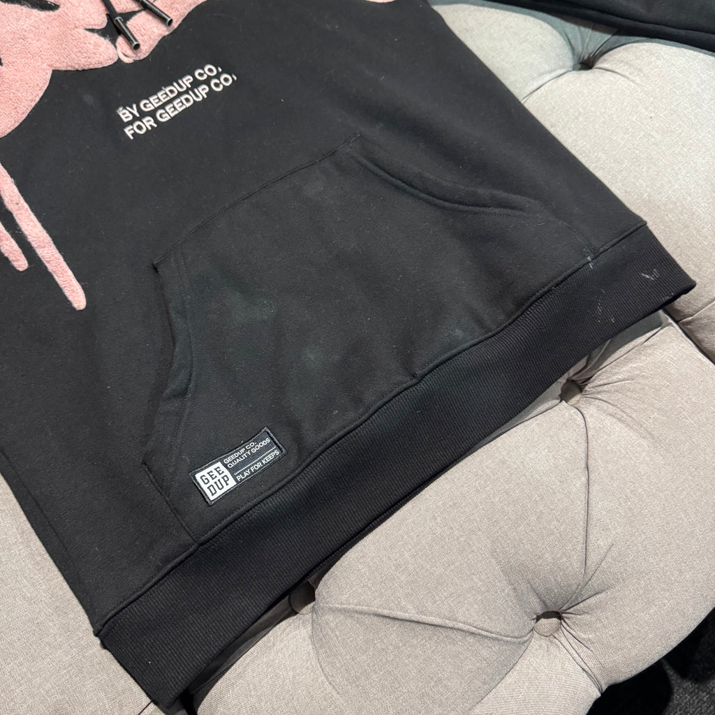Geedup Handstyle Hoodie 'Black Pink' (Second hand)