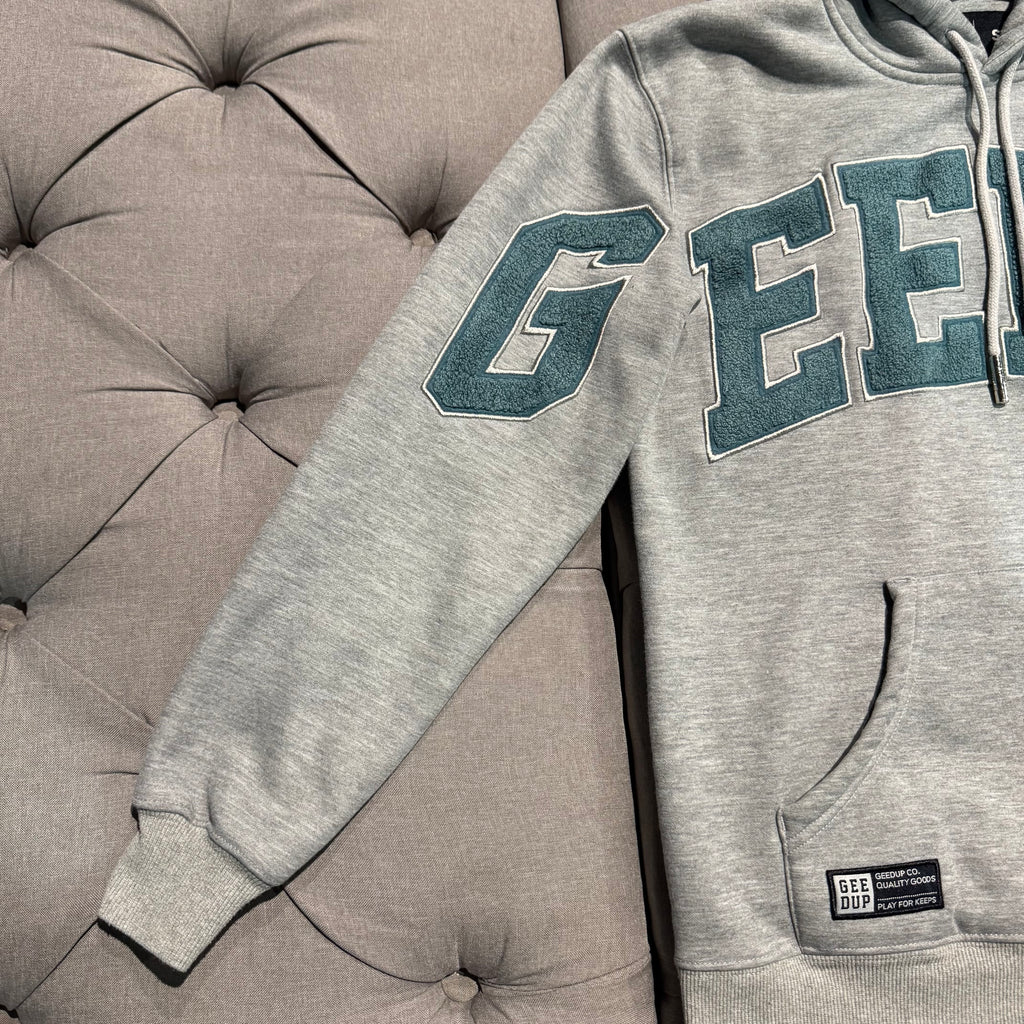 Geedup Team Logo Hoodie 'Grey Teal' (Second hand)