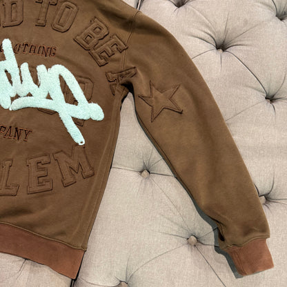 Geedup Proud To Be A Problem Handstyle Hoodie 'Brown Baby Blue' (Second hand)