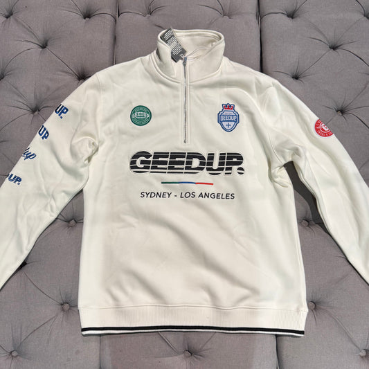Geedup Sydney To LA Quarter-Zip 'Cream Black' (Brand New)