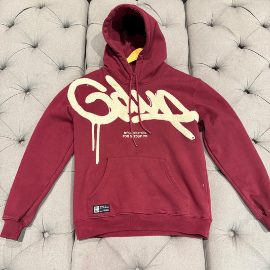 Geedup Handstyle Hoodie 'Maroon Cream' (Second hand)