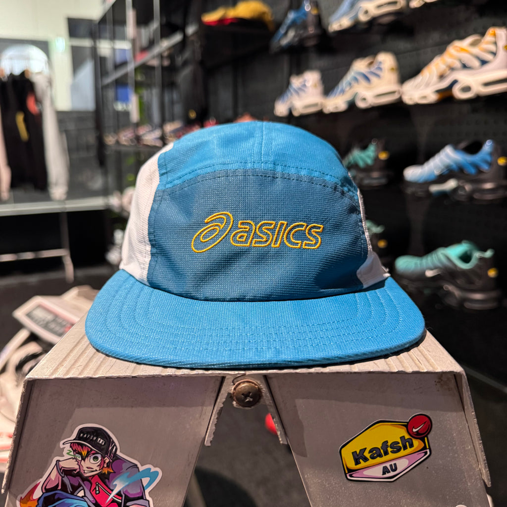Asics 5 Pannel Embroided Logo Cap 'Blue Grey' (Second hand)