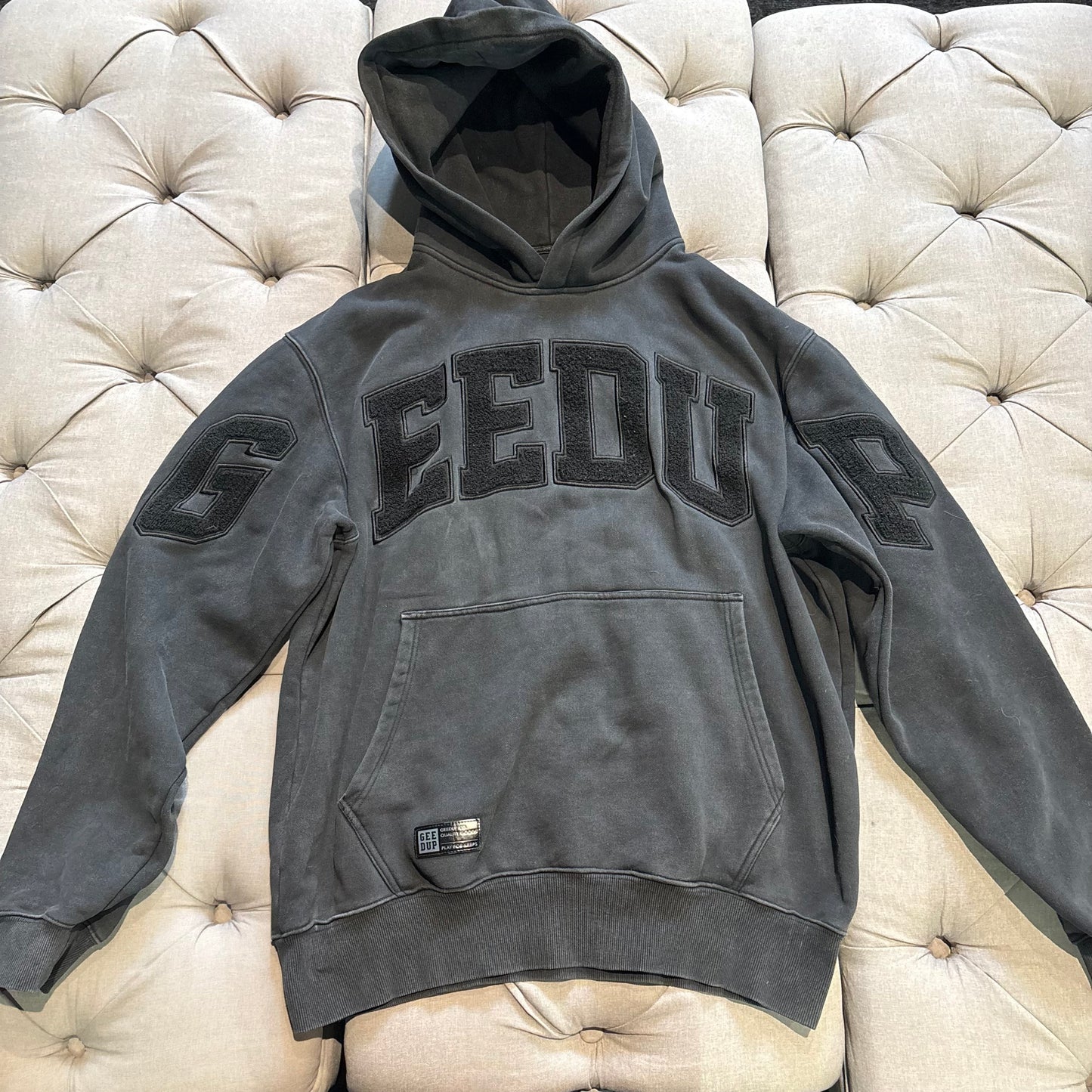 Geedup Team Logo Hoodie 'Washed Black' (Second hand)