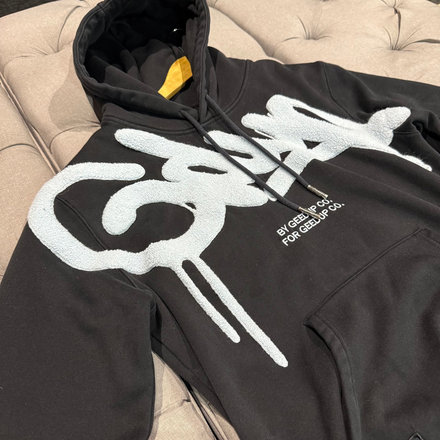 Geedup Handstyle Hoodie 'Black Baby Blue' (Second hand)