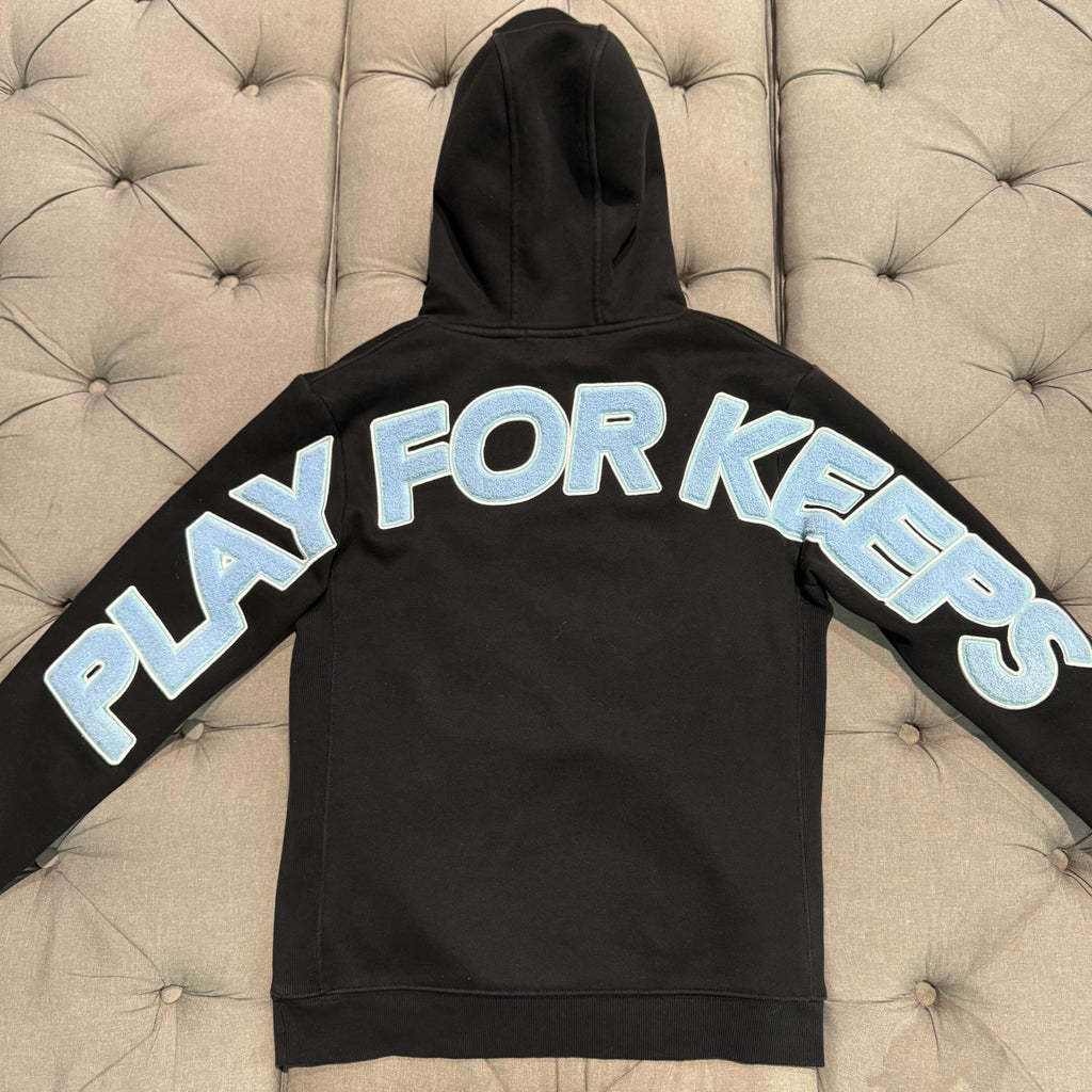 Geedup Play For Keeps Hoodie 'Black Baby Blue' (Second hand)