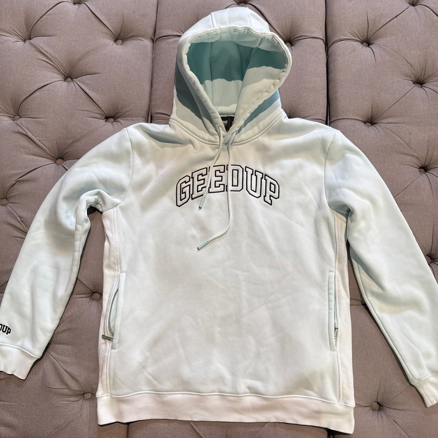 Geedup Proud Logo Hoodie 'Teal Black' (Second hand)