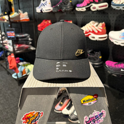 Nike Club Cap 'Black Gold Metal Swoosh'