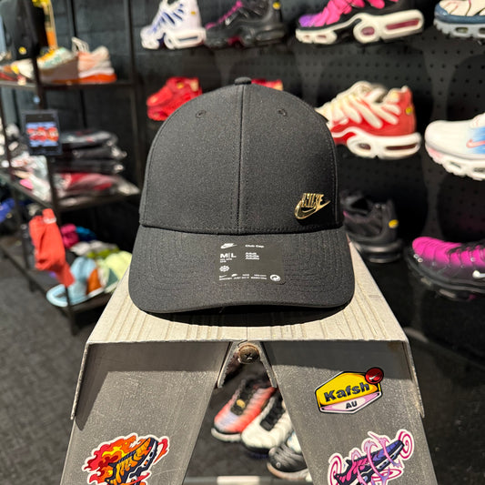 Nike Club Cap 'Black Gold Metal Swoosh'