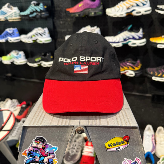 Polo Ralph Lauren Sport Flag USA Cap 'Black Red' (Second Hand)