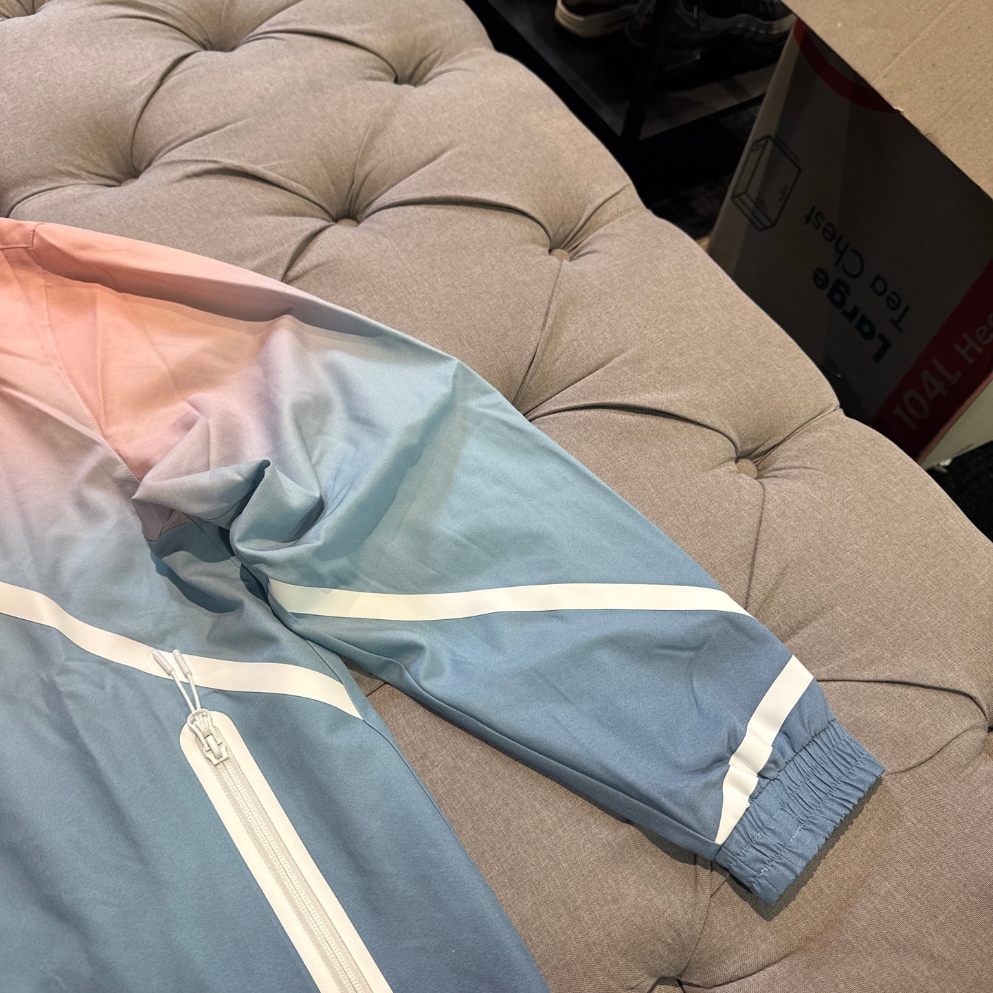 Geedup X ArrDee Sublimated Zipup Jacket 'Baby Blue Peach' (Brand New)