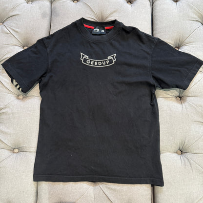 Geedup Stitched Back G logo T-shirt 'Black Grey' (Second hand)