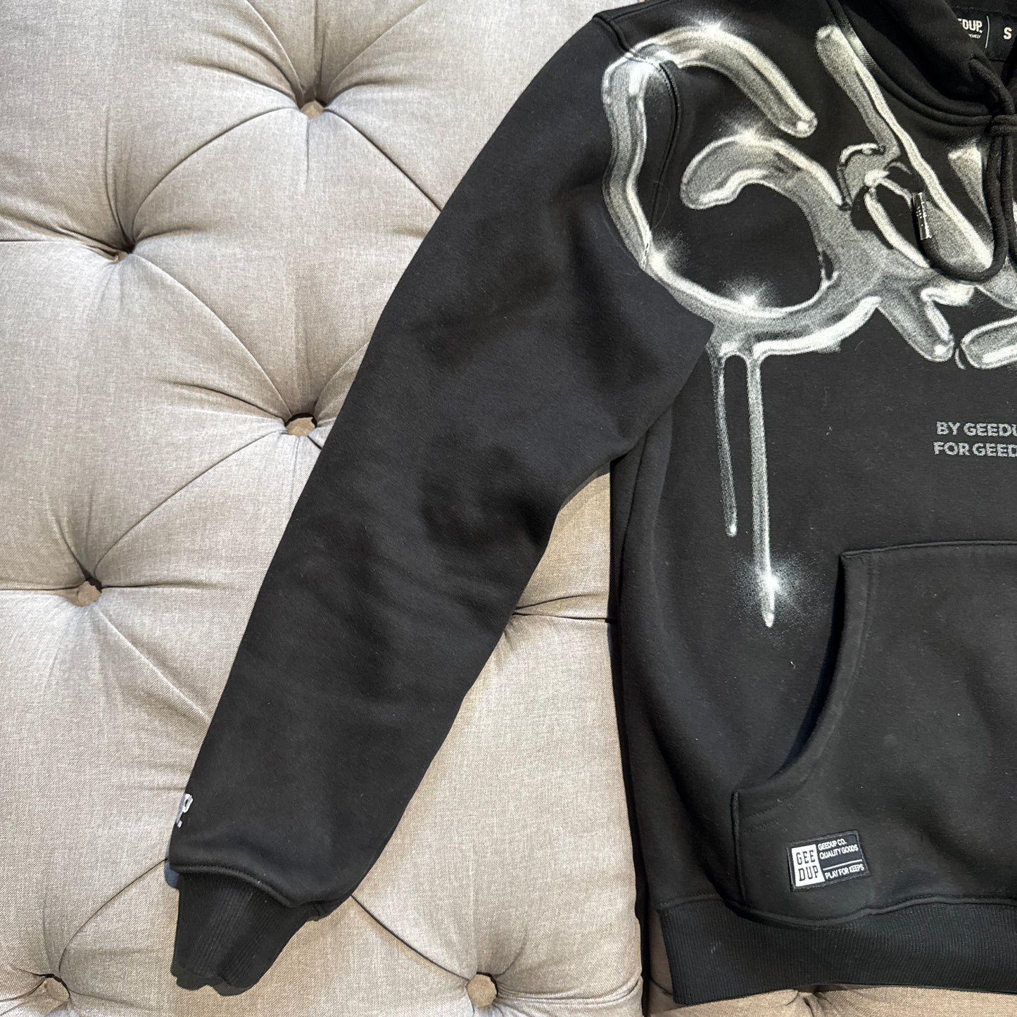 Geedup Handstyle Hoodie 'Black Chrome Spray' (Second hand)