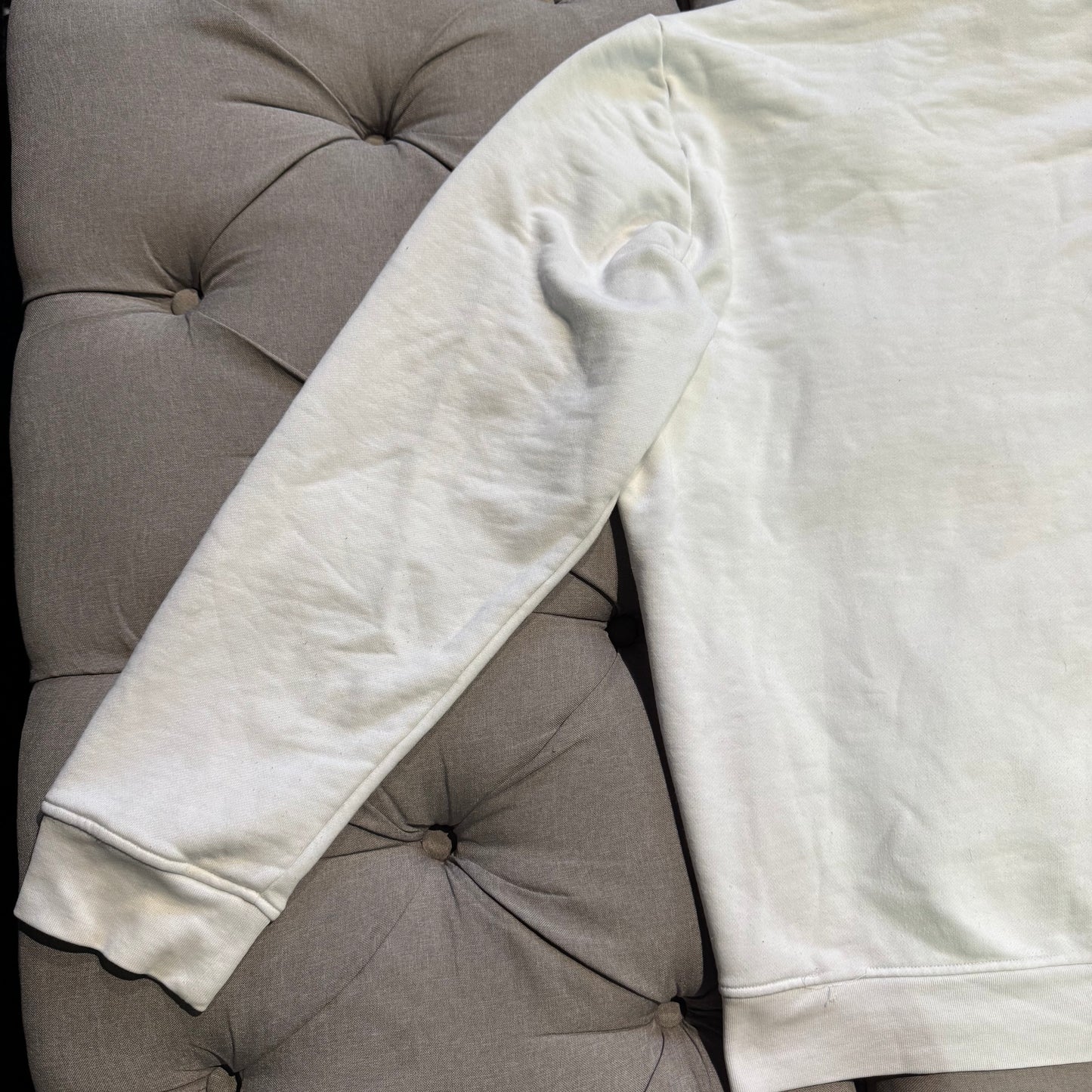 Lacoste Big Logo Croc Hoodie 'White Green' (Second hand)