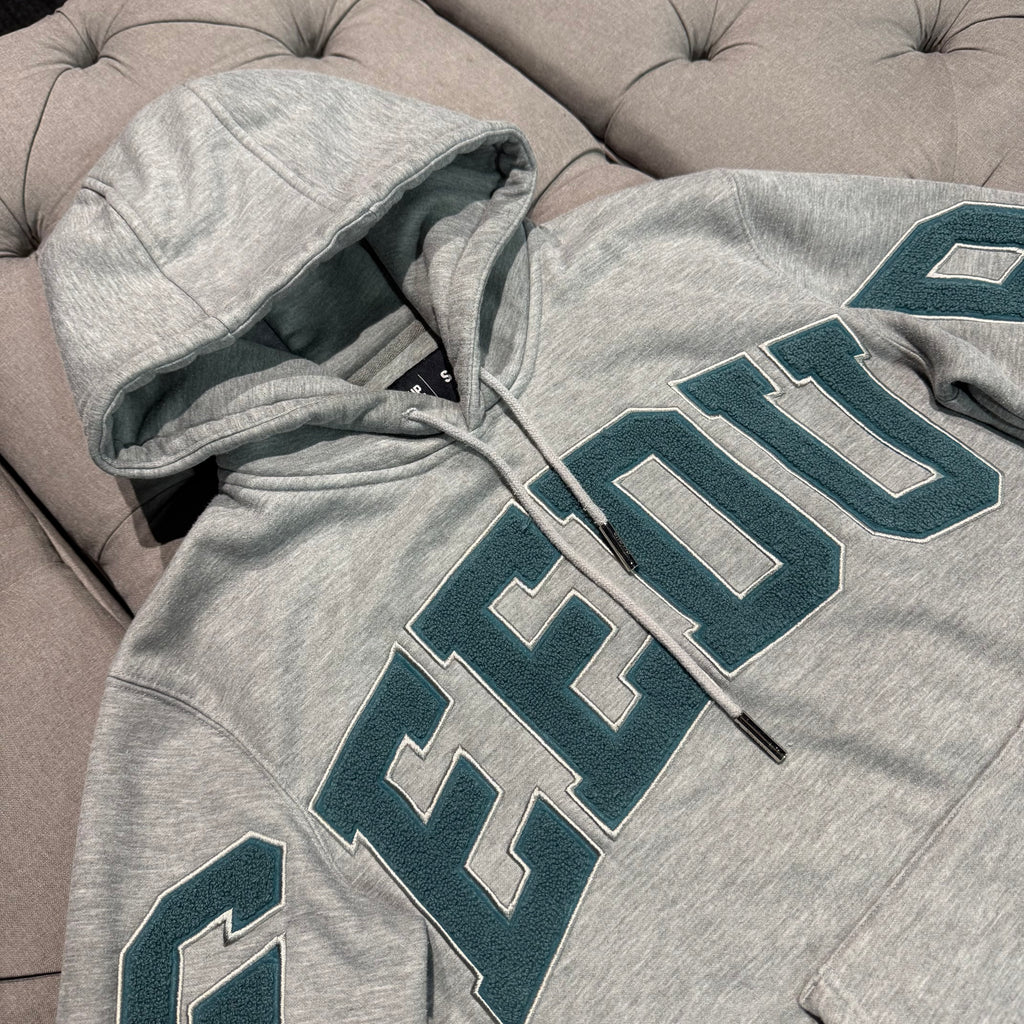 Geedup Team Logo Hoodie 'Grey Aqua Green' (Second hand)