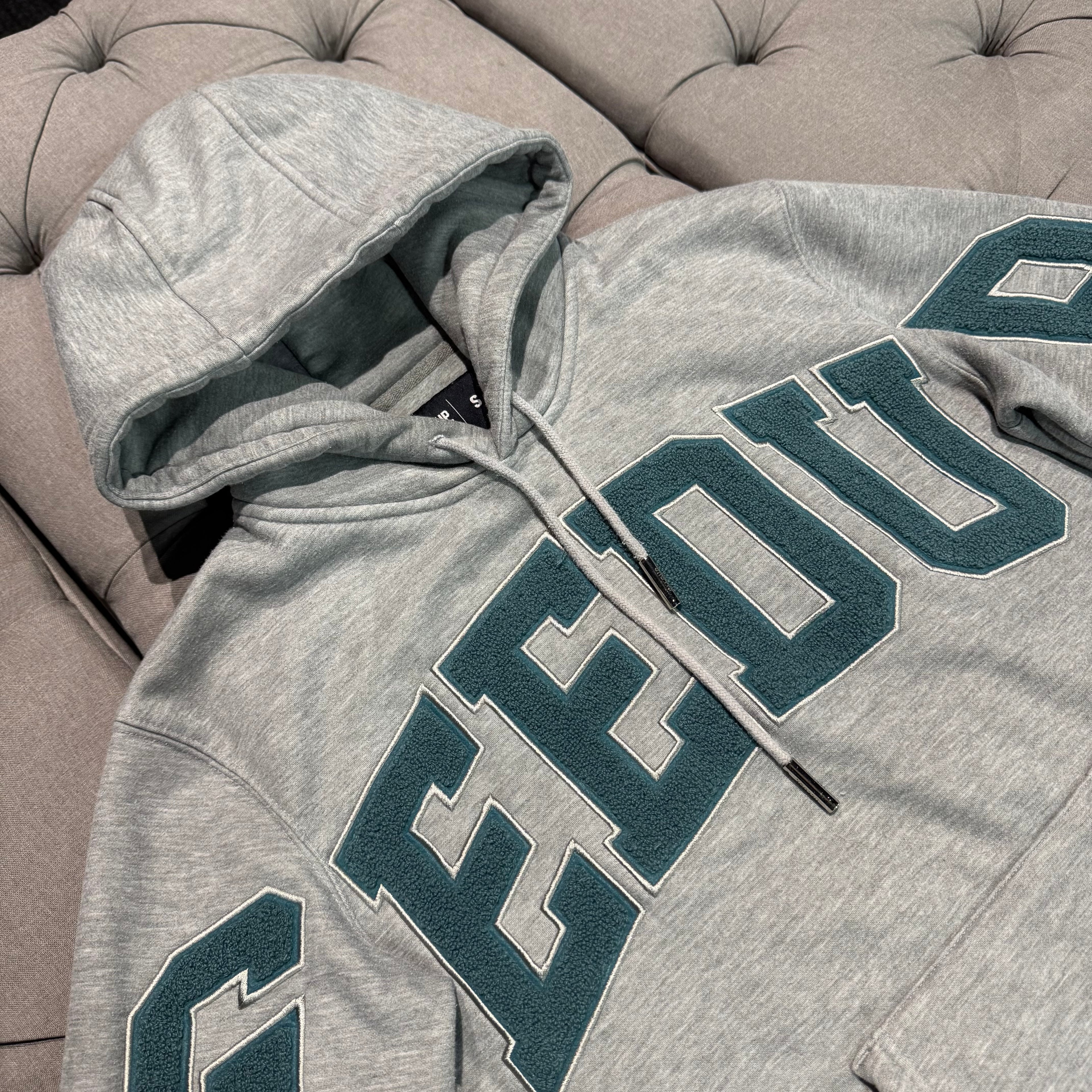 Geedup Team Logo Hoodie 'Grey Aqua Green' (Second hand)