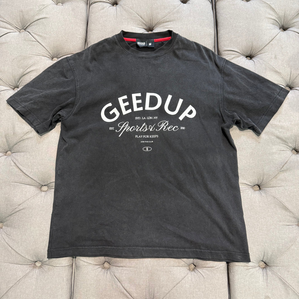 Geedup Sports Rec T-shirt 'Washed Black' (Second hand)