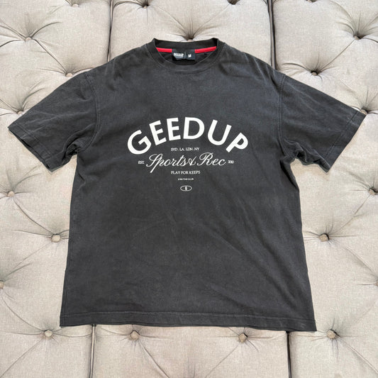 Geedup Sports Rec T-shirt 'Washed Black' (Second hand)