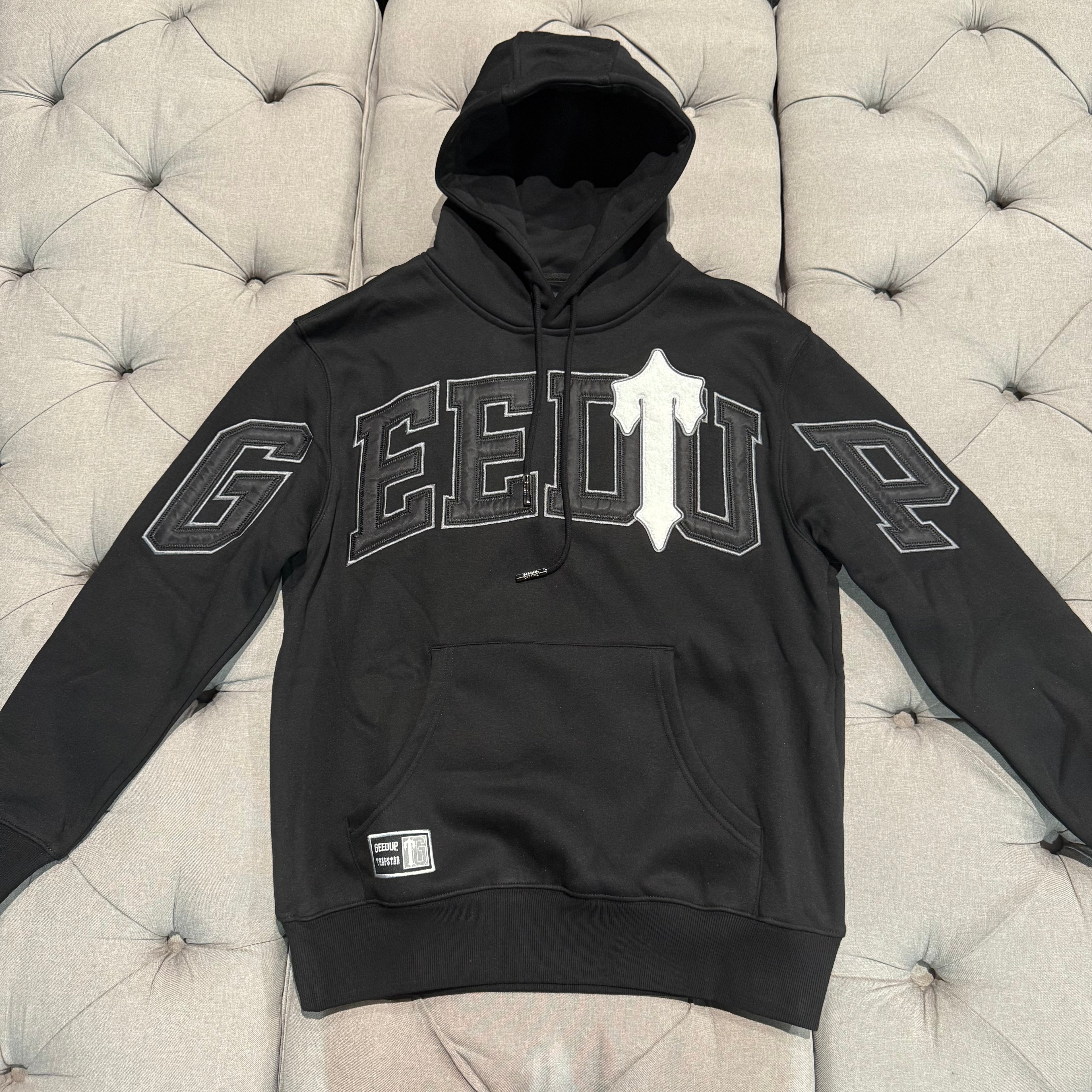 Geedup X Trapstar Team Logo x Irongate T Hoodie 'Black White' (Brand New)
