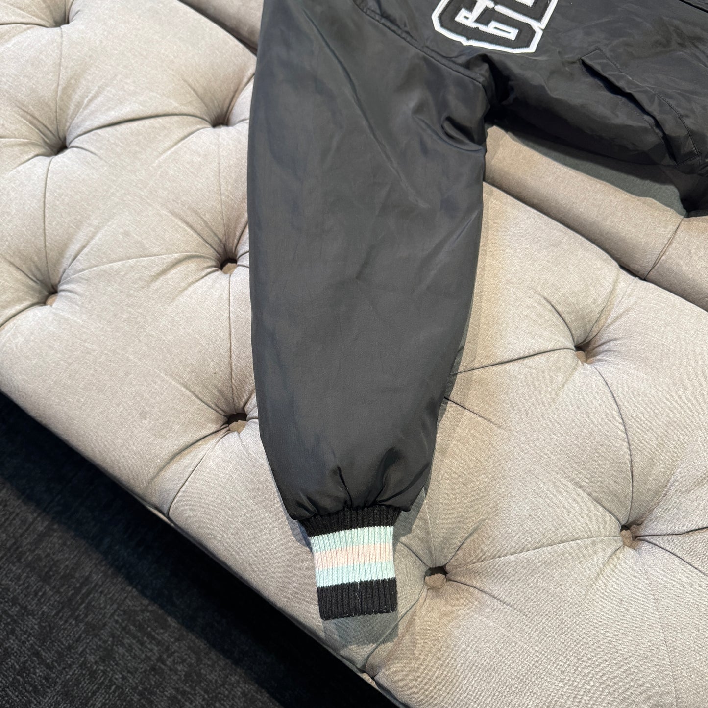 Geedup Company Varsity Jacket 'Black Baby Blue Pink' (Second hand)