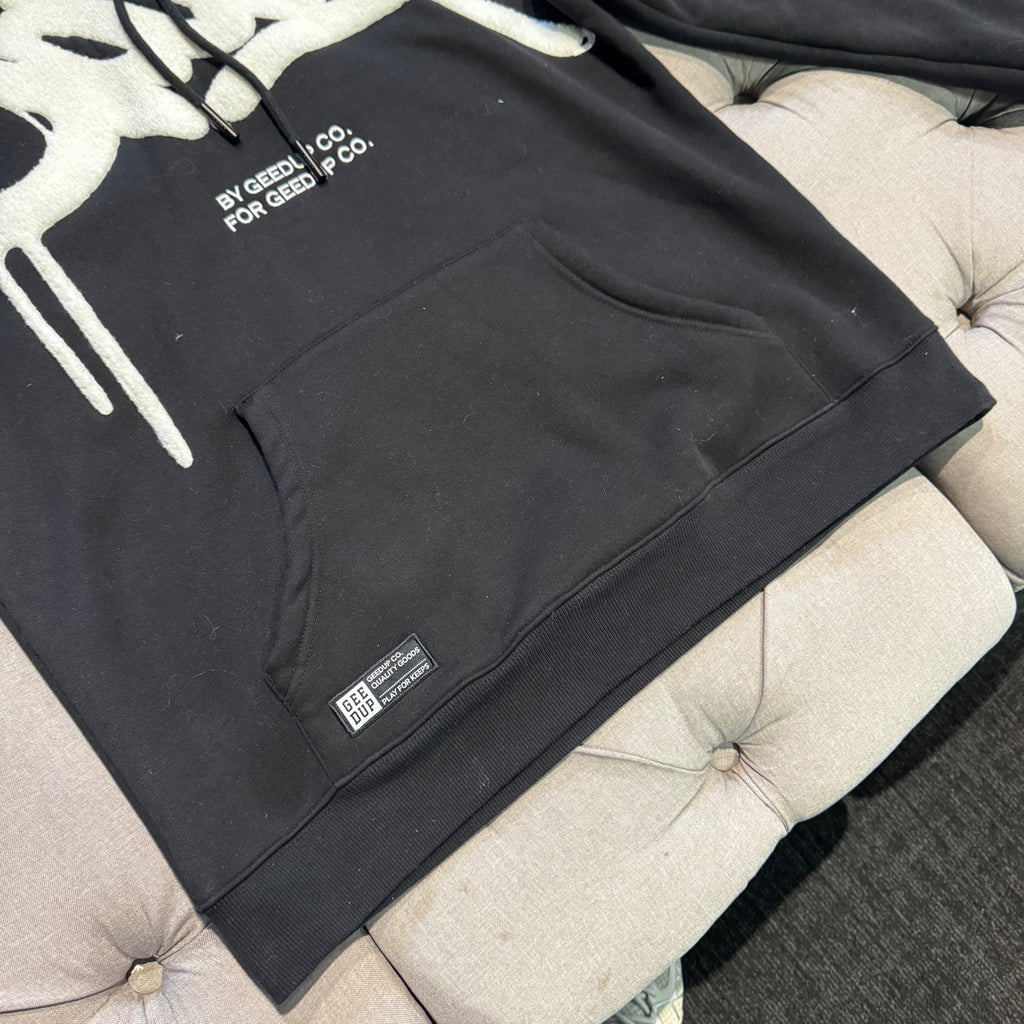 Geedup Handstyle Hoodie 'Black White' (Second hand)