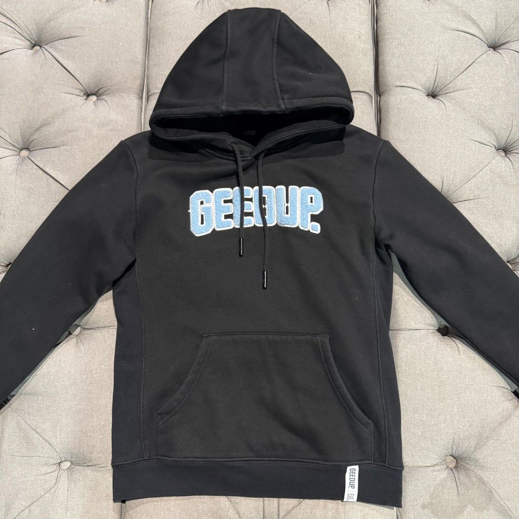 Geedup Play For Keeps Hoodie 'Black Baby Blue' (Second hand)