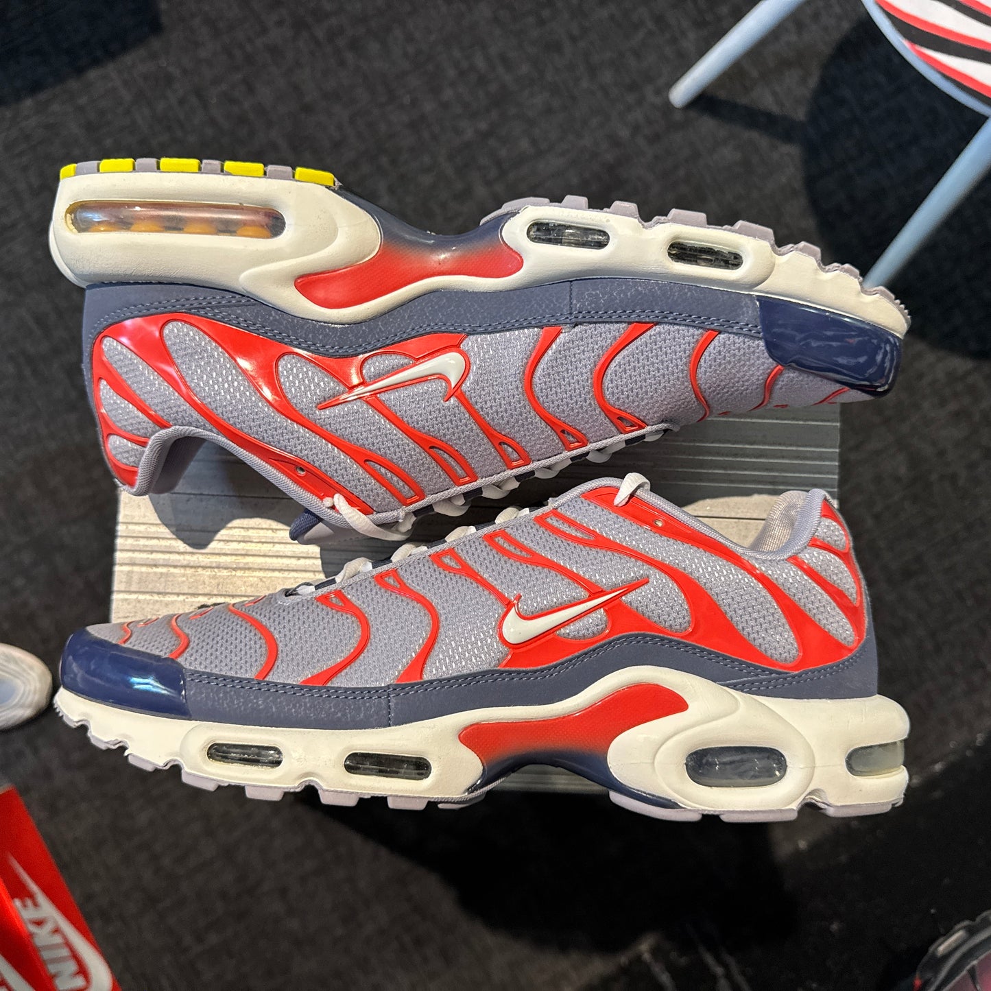 Nike Air Max Plus TN 'Cement Grey Red White' (Brand New)