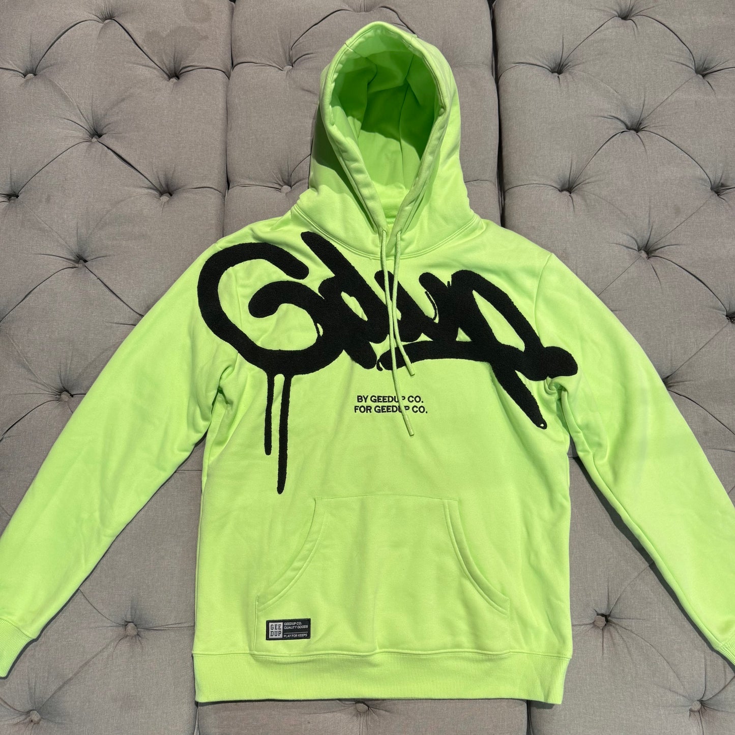 Geedup Handstyle Hoodie 'Pastel Green' (Second hand)