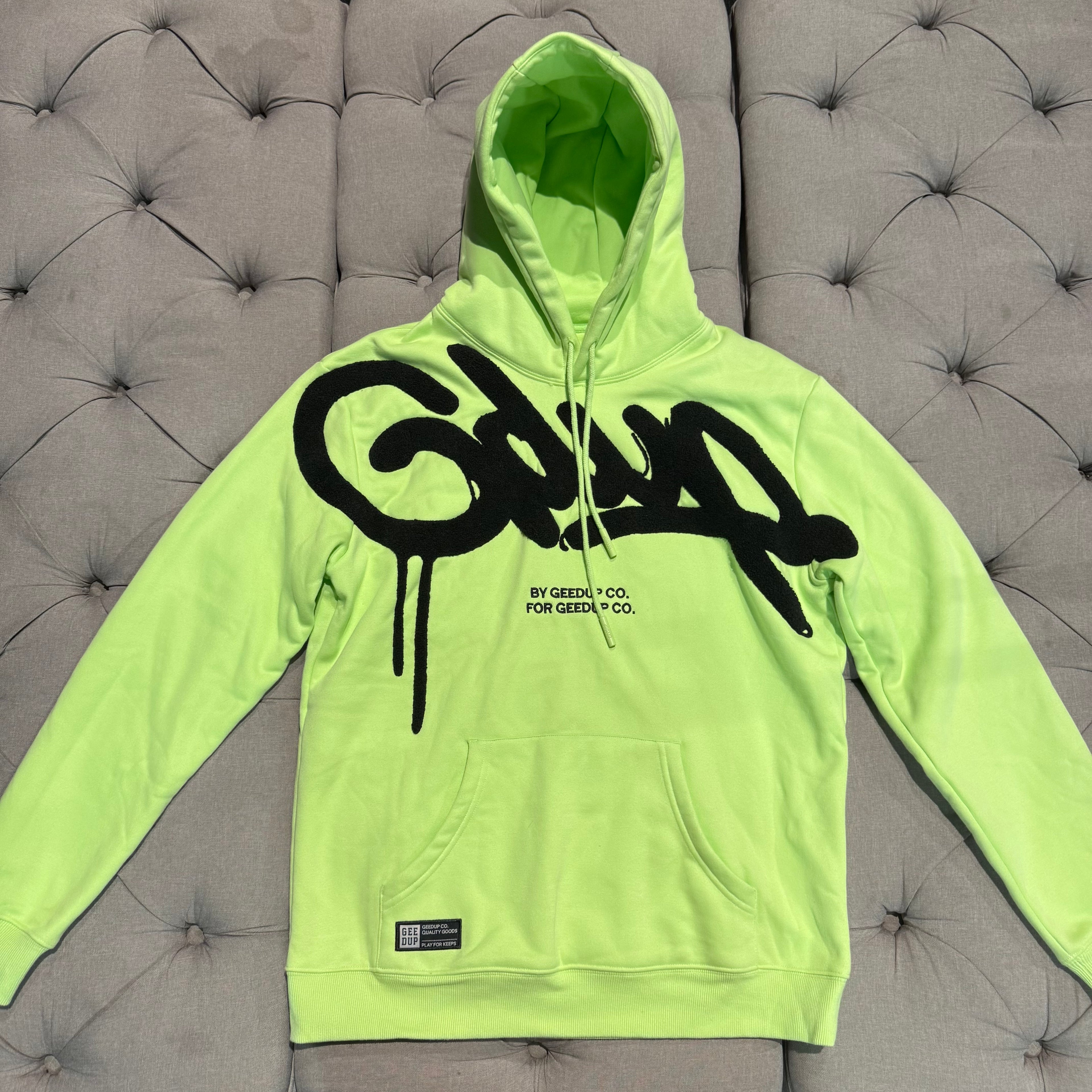 Geedup Handstyle Hoodie 'Pastel Green' (Second hand)