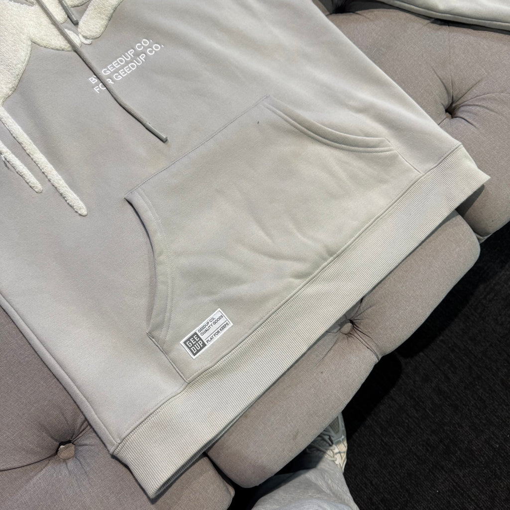 Geedup Handstyle Hoodie 'Grey White' (Second hand)