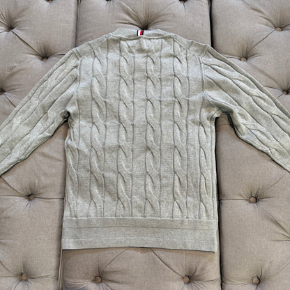 Tommy Hilfiger Pure Wool Cable Knit Jumper 'Grey'