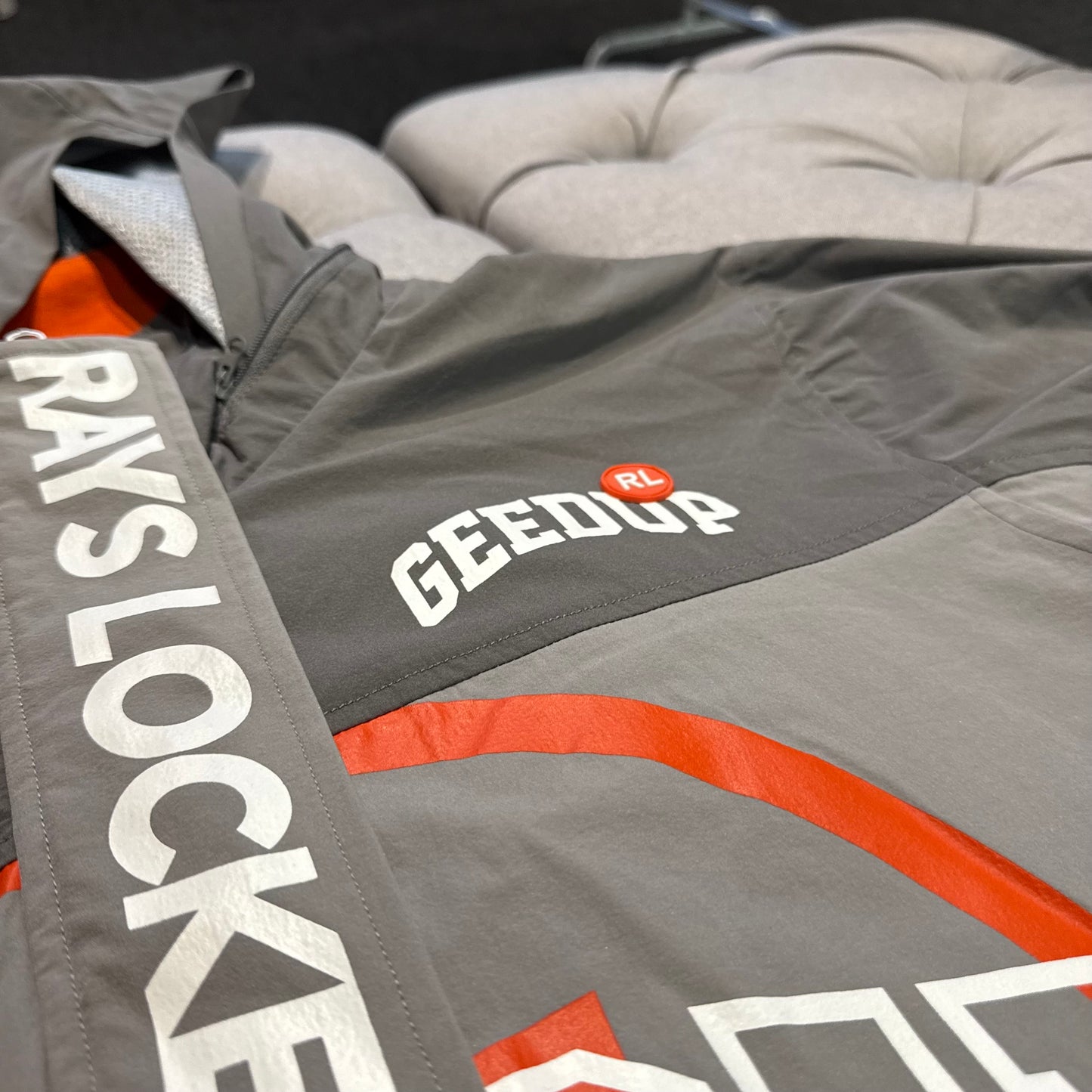 Geedup X Rays Locker Jacket 'Grey Orange' (Brand New)