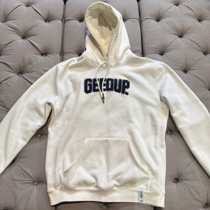 Geedup Play For Keeps Hoodie 'White Navy Blue' (Second hand)