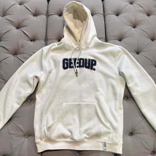 Geedup Play For Keeps Hoodie 'White Navy Blue' (Second hand)