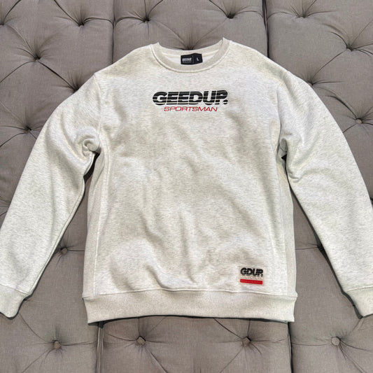 Geedup Sportsman Crewneck 'White Marle Red' (Second hand)