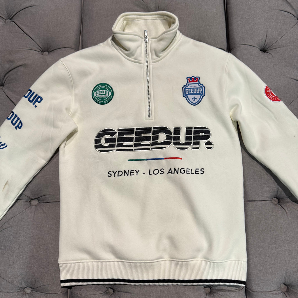 Geedup Sportsman Badges QTR Zip 'Light Cream' (Second hand)