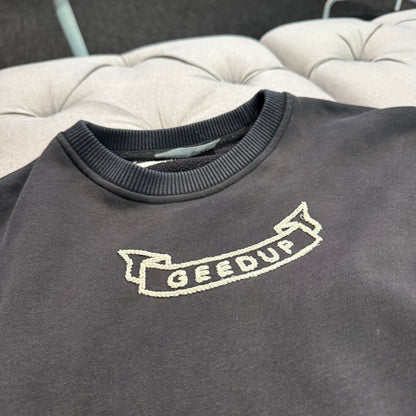 Geedup G Logo PFK Weave Crewneck 'Black' (Second hand)