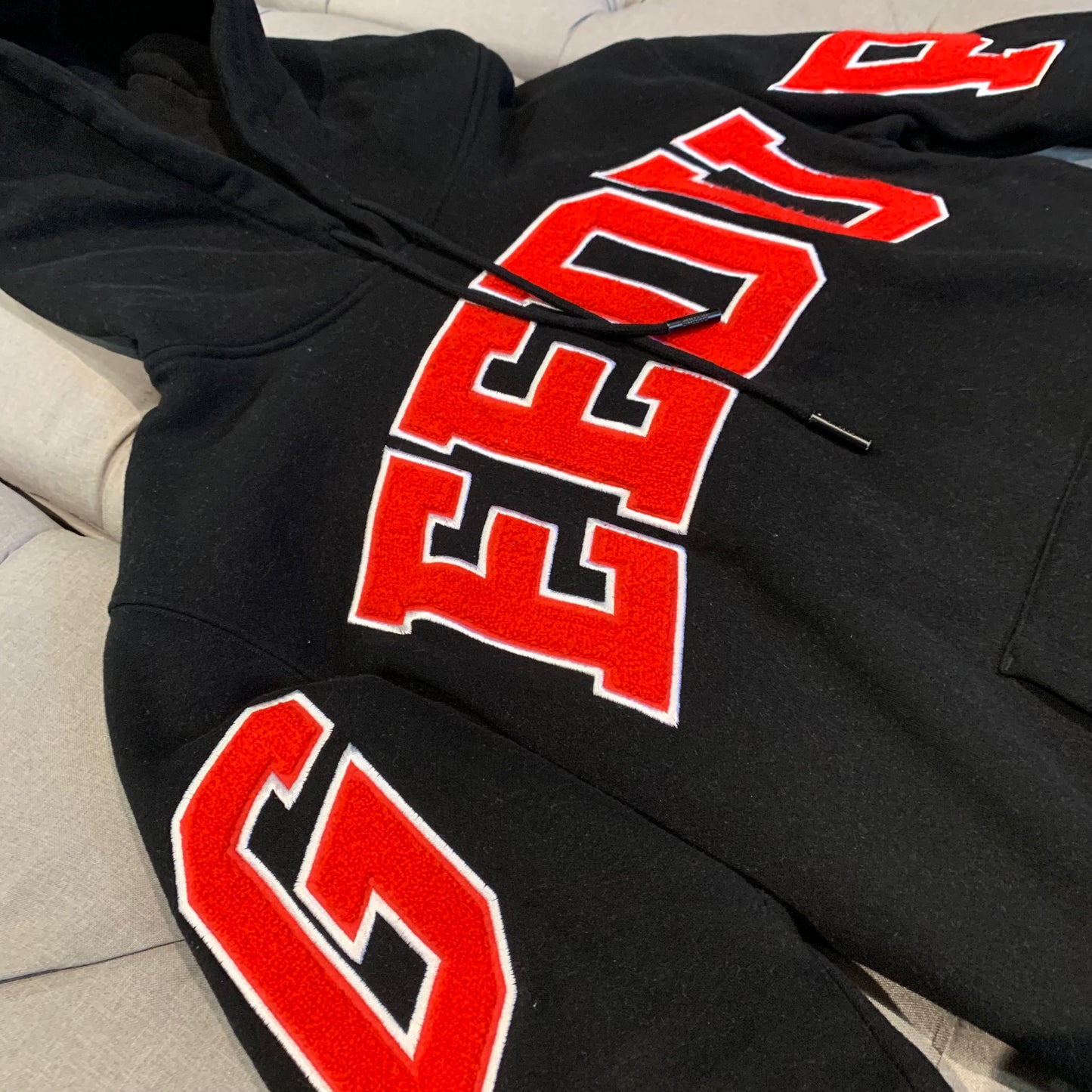 Geedup Team Logo Hoodie 'Red Black' (Second hand)