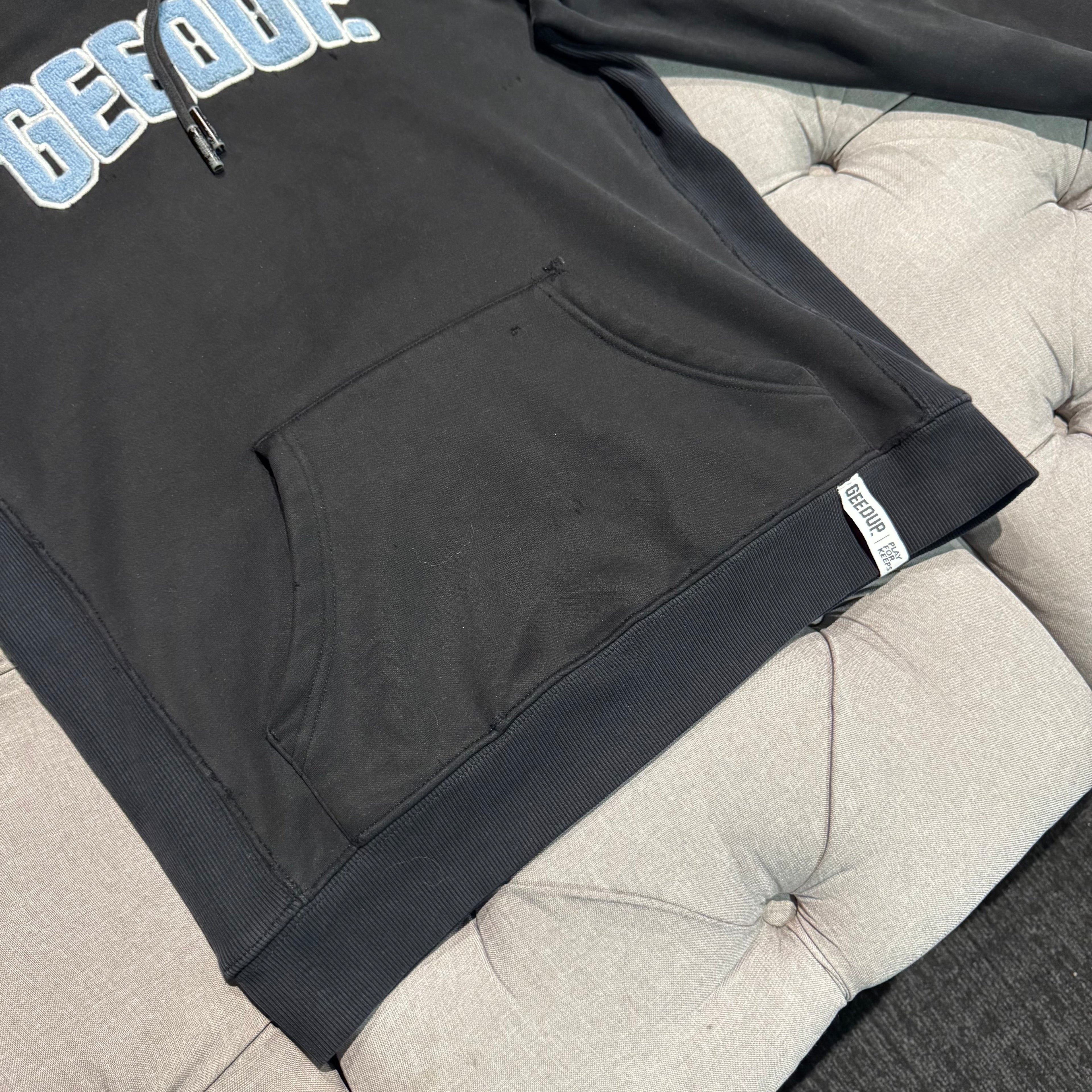 Geedup Play For Keeps Hoodie 'Black Baby Blue' (Second hand)