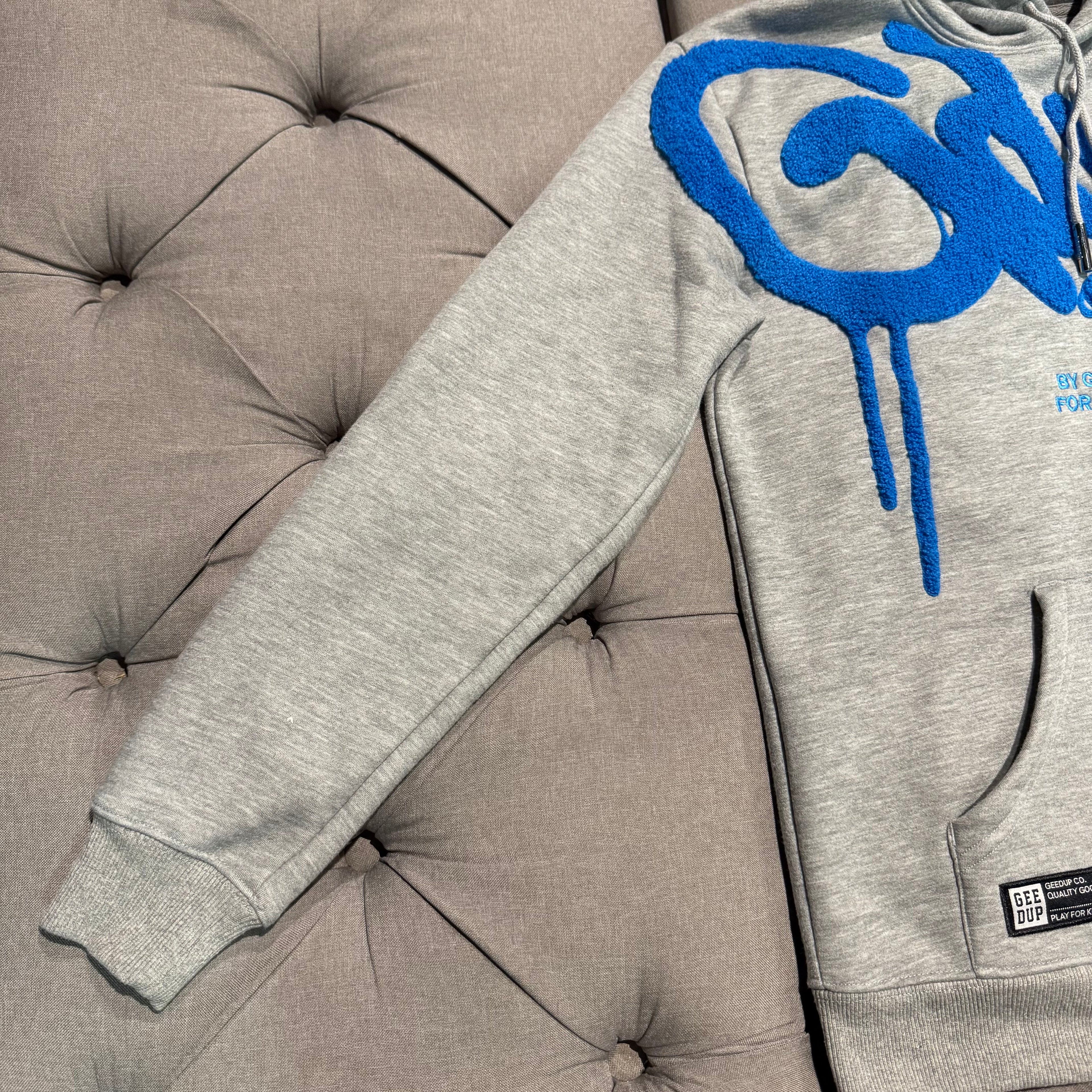 Geedup Handstyle Hoodie 'Grey Blue' (Second hand)