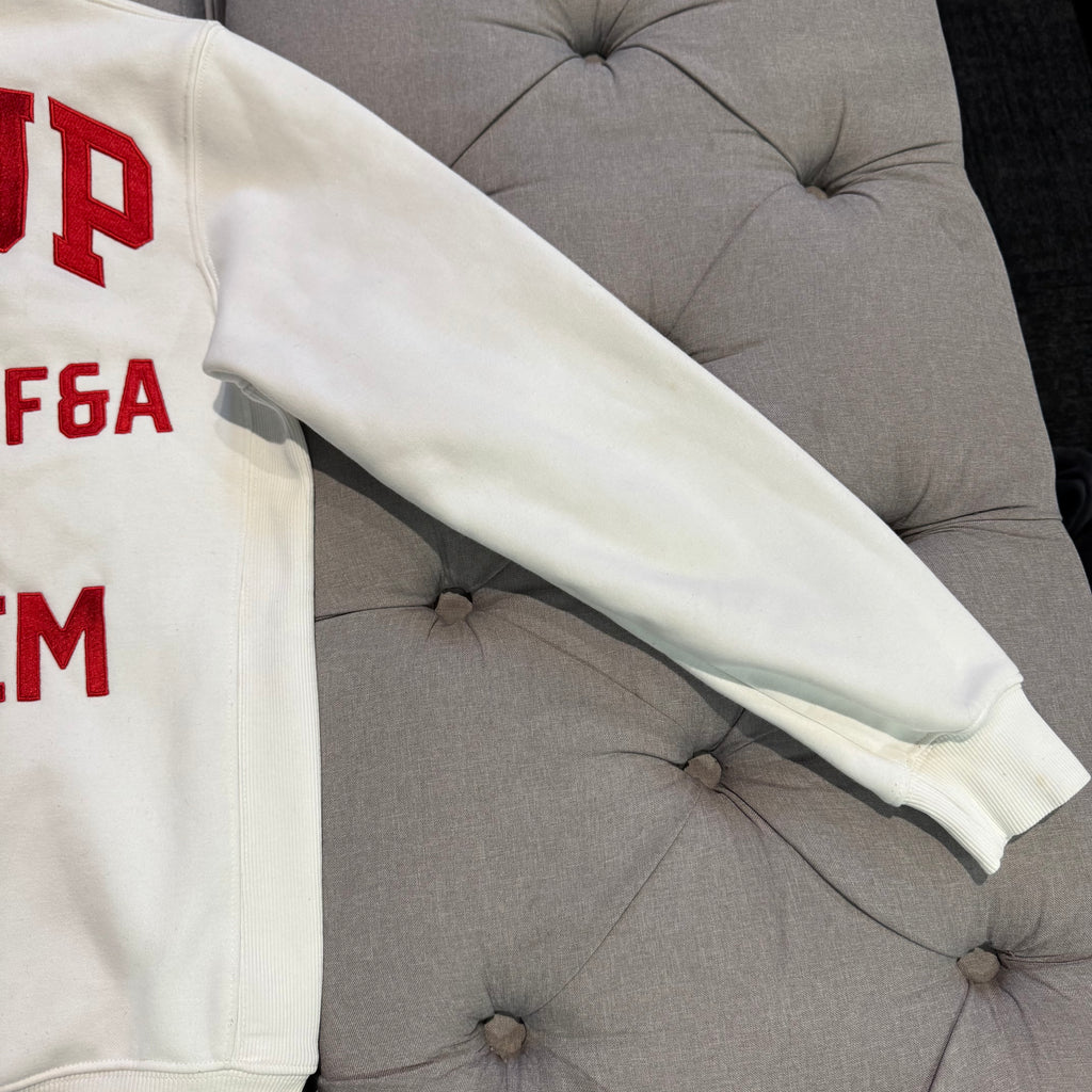 Geedup Strong-Arm Dept Crewneck 'White Red' (Second hand)