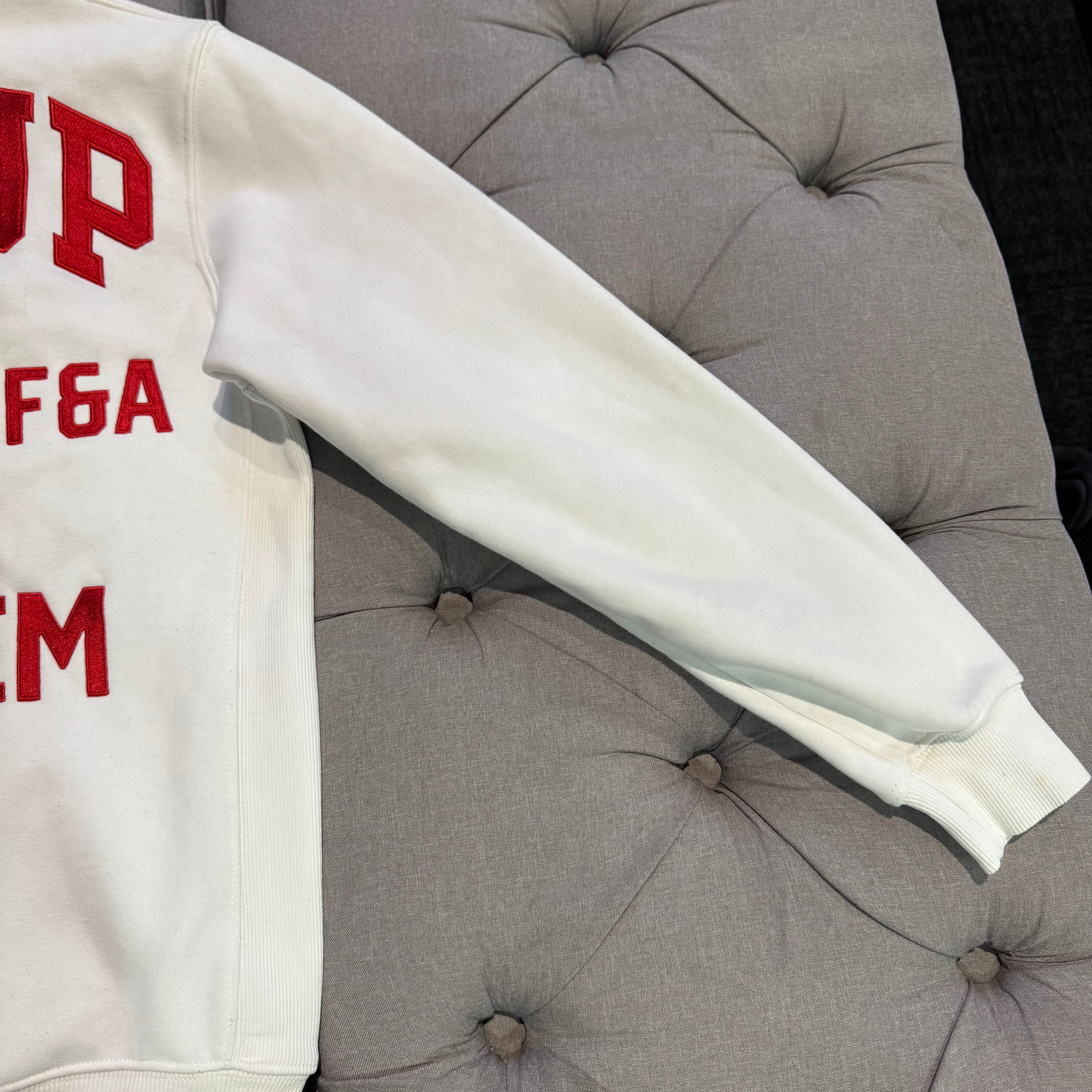 Geedup Strong-Arm Dept Crewneck 'White Red' (Second hand)