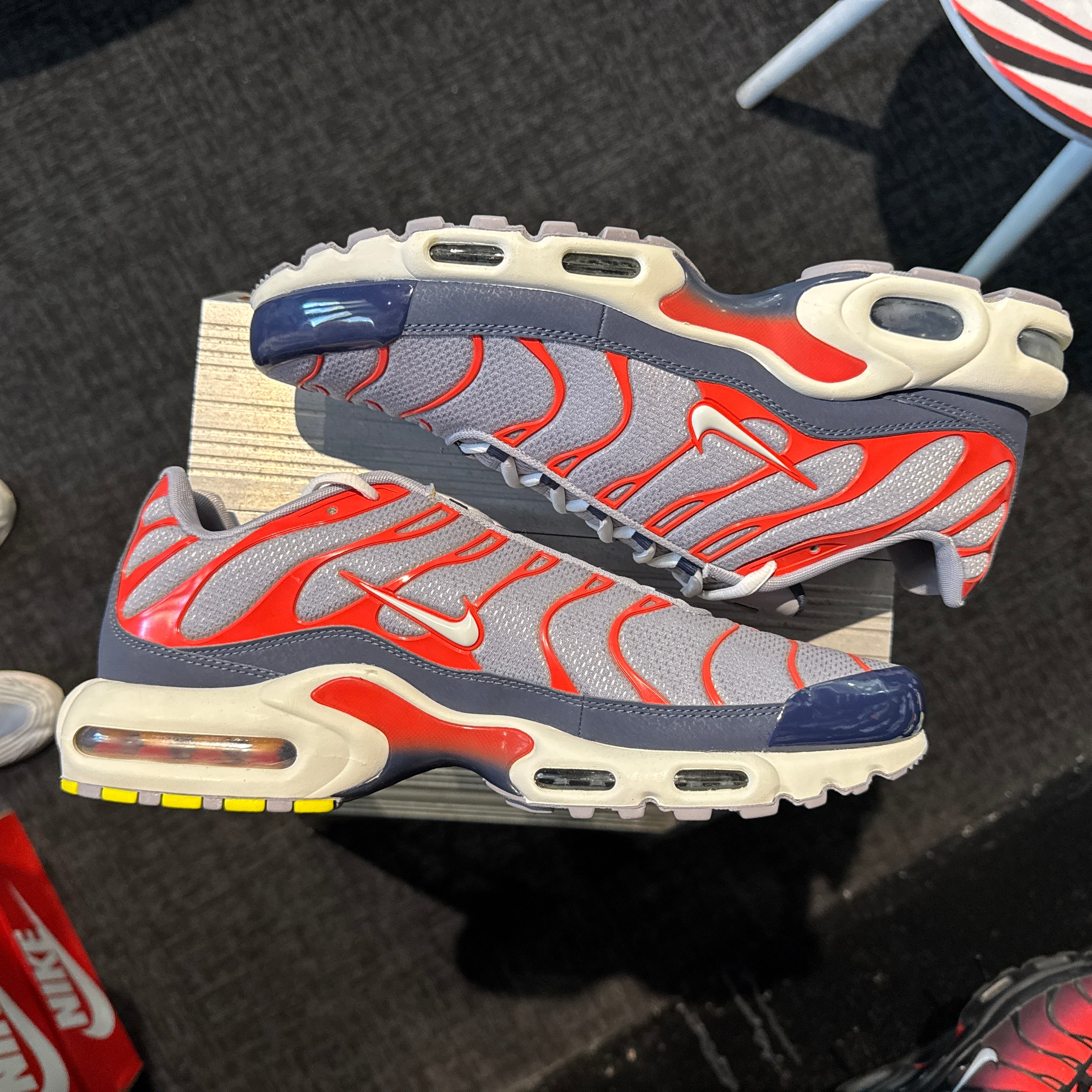 Nike Air Max Plus TN 'Cement Grey Red White' (Brand New)